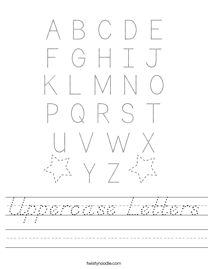 Uppercase Letters Worksheet
