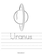 Uranus Handwriting Sheet