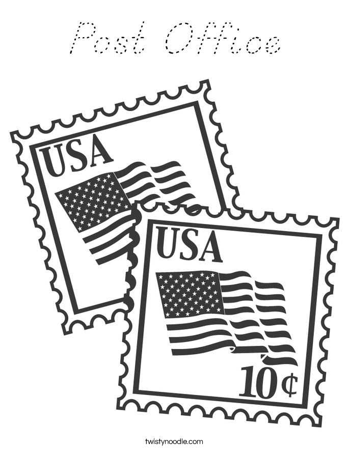 Post Office Coloring Page