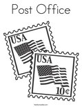 Post Office Coloring Page