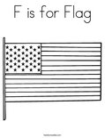 F is for Flag Coloring Page