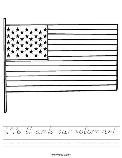 USA Flag Worksheet