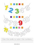 Use the code to color the numbers. Worksheet