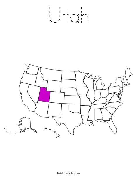 Utah Coloring Page