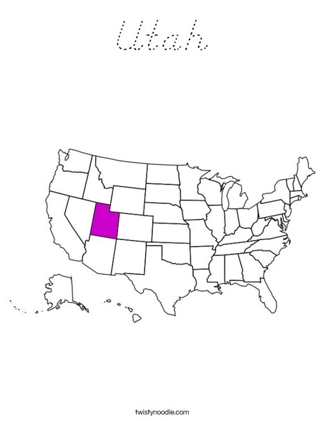 Utah Coloring Page