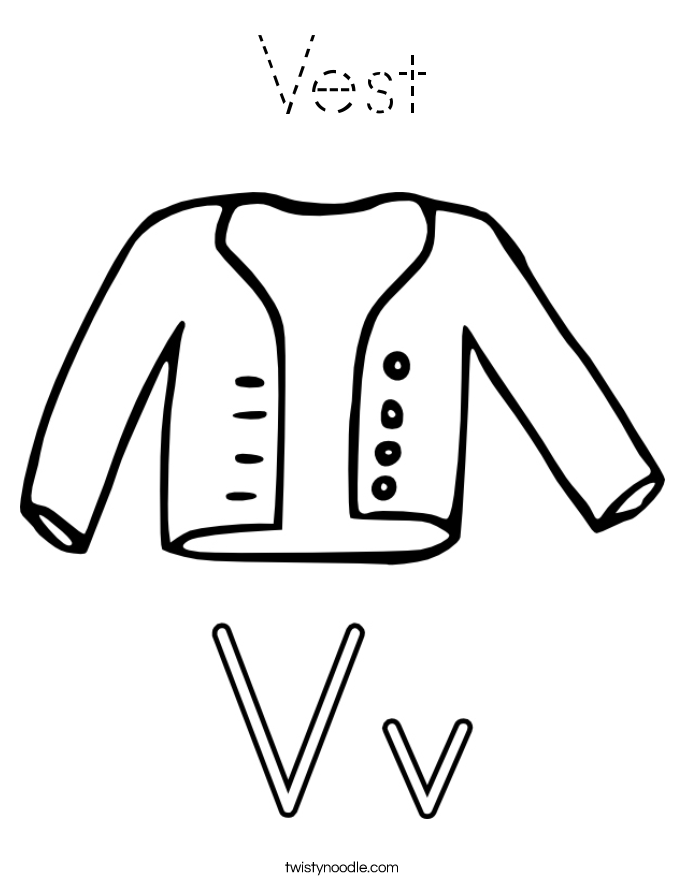 Vest Coloring Page