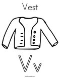 Vest Coloring Page