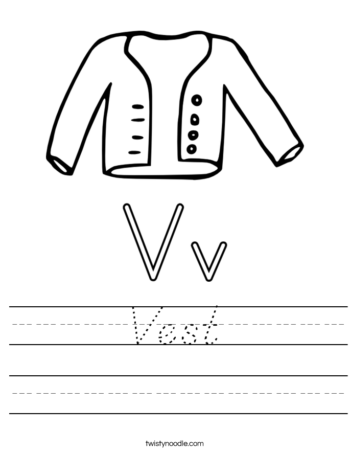 Vest Worksheet