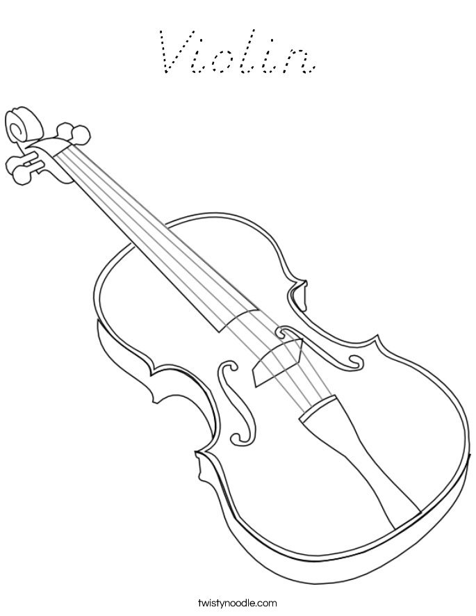 Violin Coloring Page