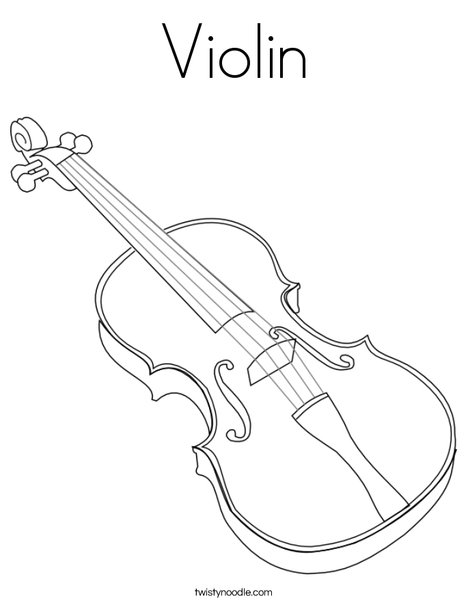 violin coloring page