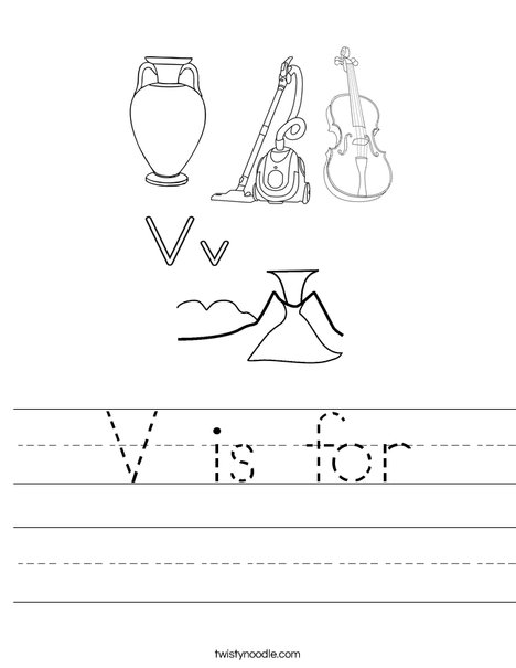 V is for Worksheet