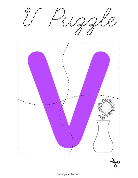 V Puzzle Coloring Page