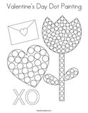 Valentine's Day Dot Painting Coloring Page