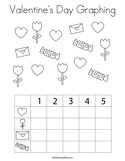 Valentine's Day Graphing Coloring Page