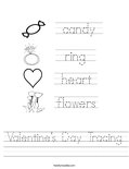 Valentine's Day Tracing Worksheet