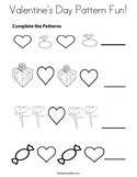 Valentine's Day Pattern Fun Coloring Page