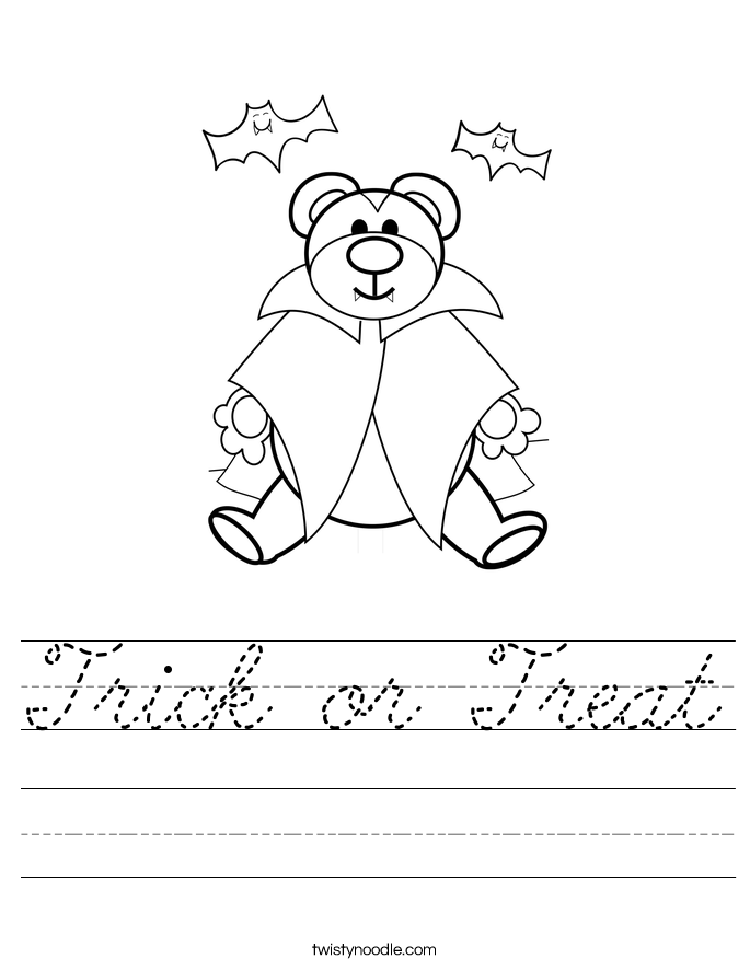 Trick or Treat Worksheet