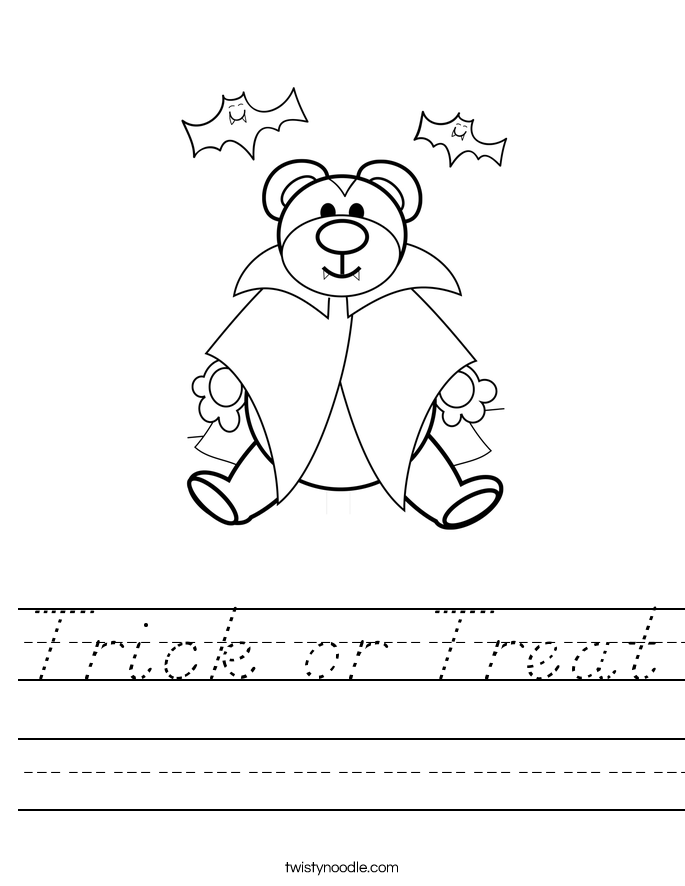 Trick or Treat Worksheet