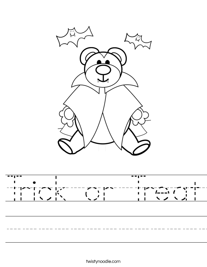 Trick or Treat Worksheet