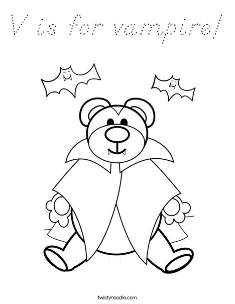 Vampire Coloring Page