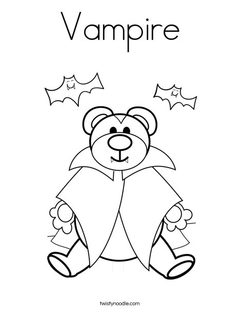 Vampire Coloring Page - Twisty Noodle