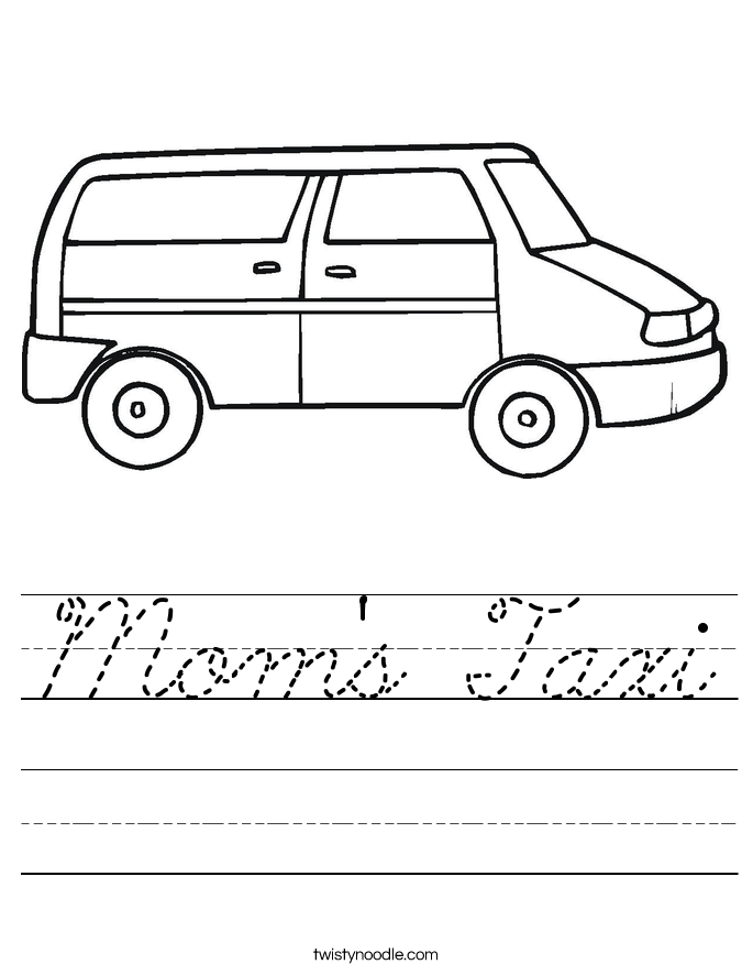 Mom's Taxi Worksheet