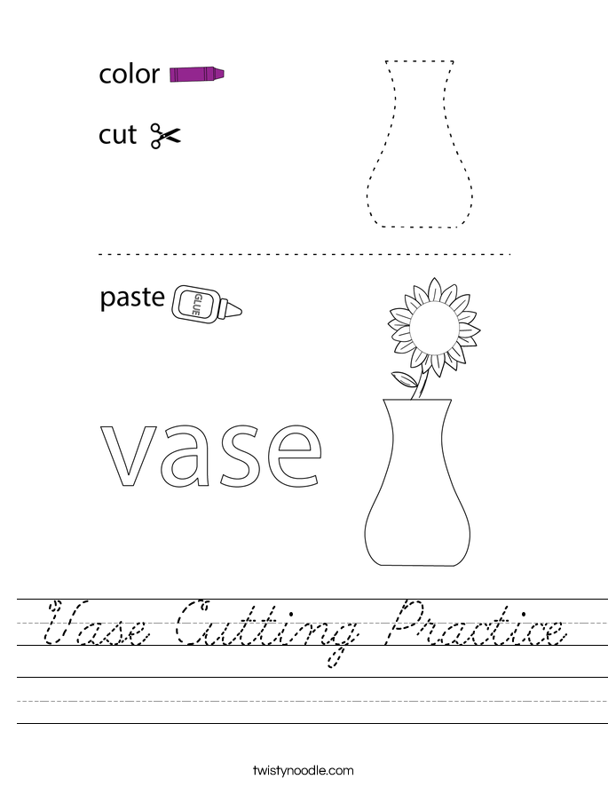 Vase Cutting Practice Worksheet