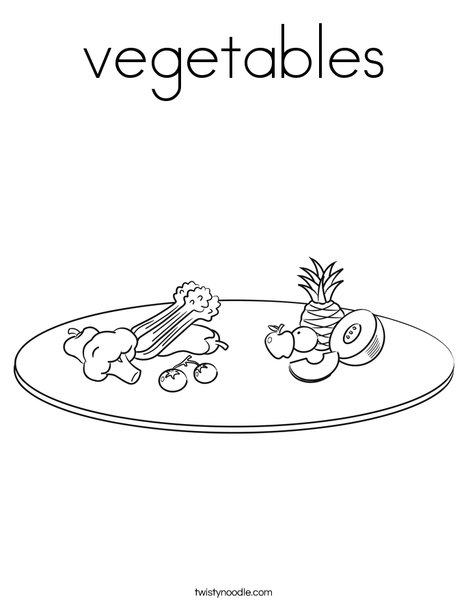 vegetables coloring page