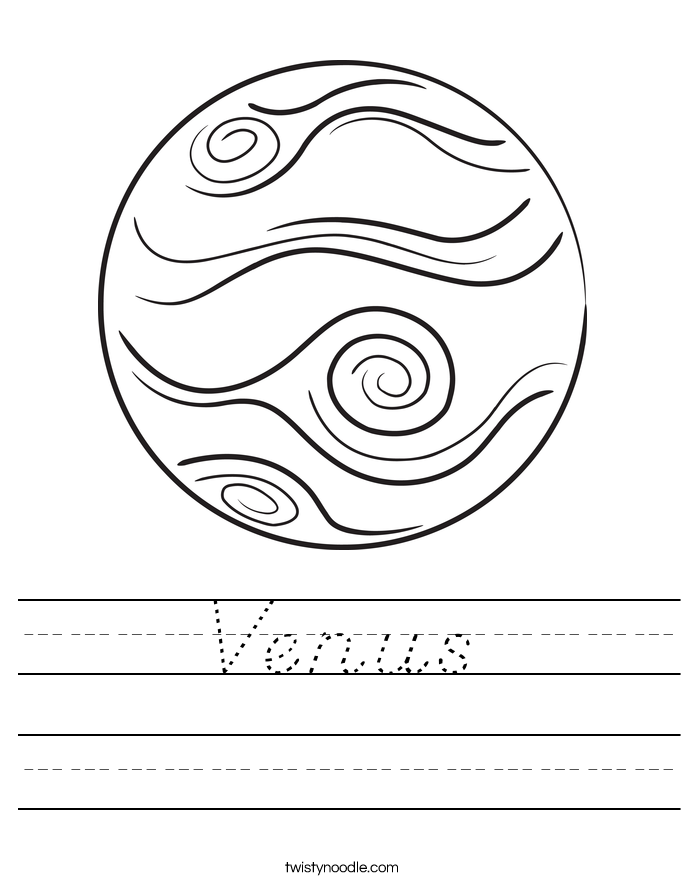 Venus Worksheet
