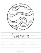 Venus Handwriting Sheet