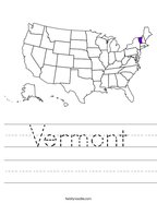 Vermont Handwriting Sheet