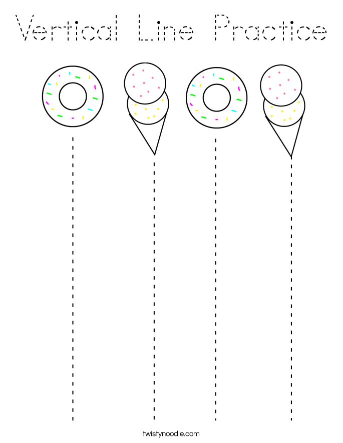 Vertical Line Practice Coloring Page