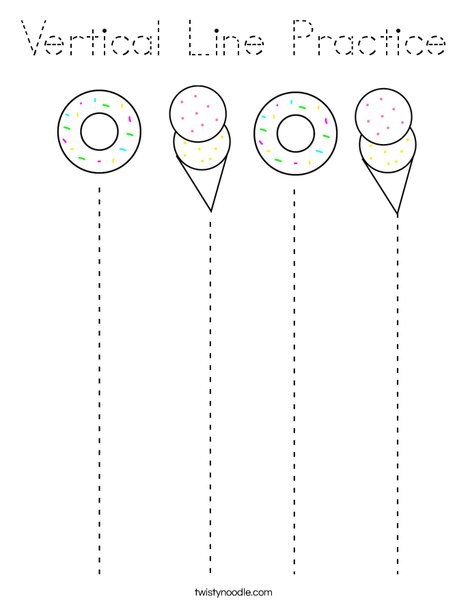 Vertical Line Practice Coloring Page