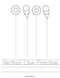 Vertical Line Practice Worksheet