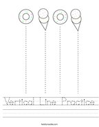 vertical line tracing worksheet twisty noodle