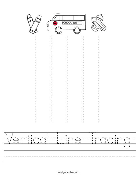 Vertical Line Tracing Worksheet