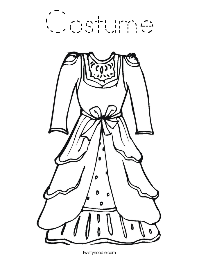 Costume Coloring Page