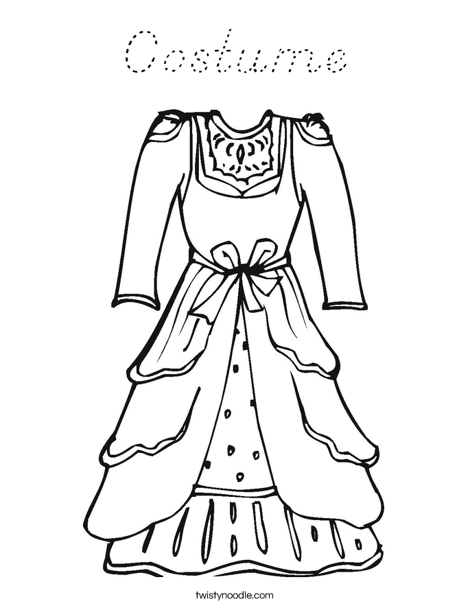 Costume Coloring Page