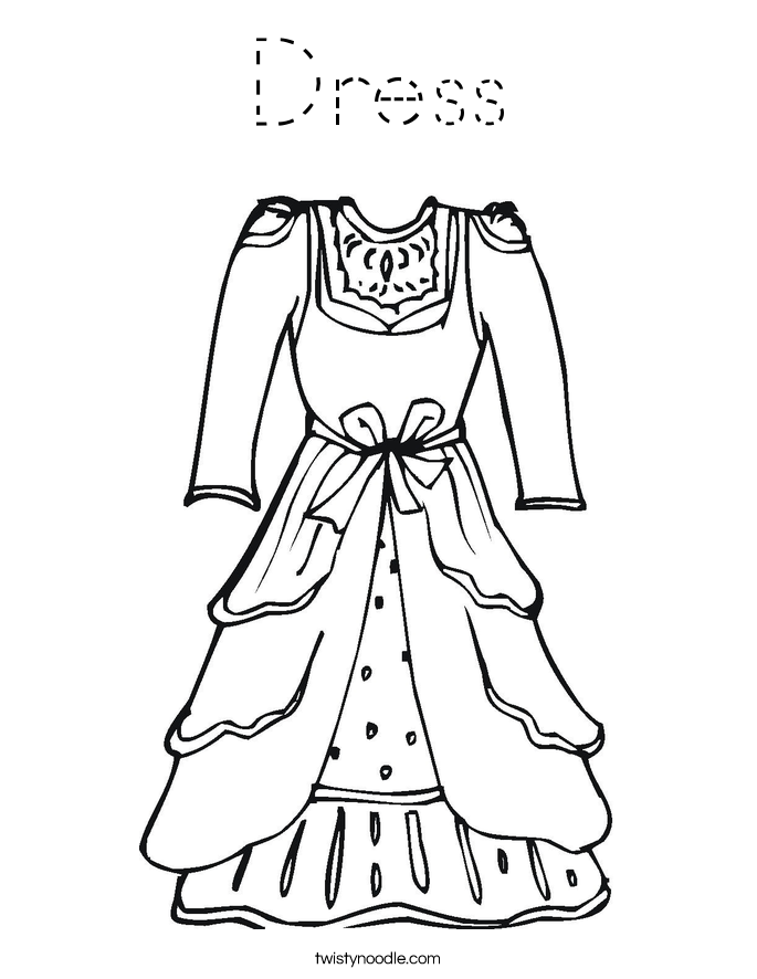 Dress Coloring Page