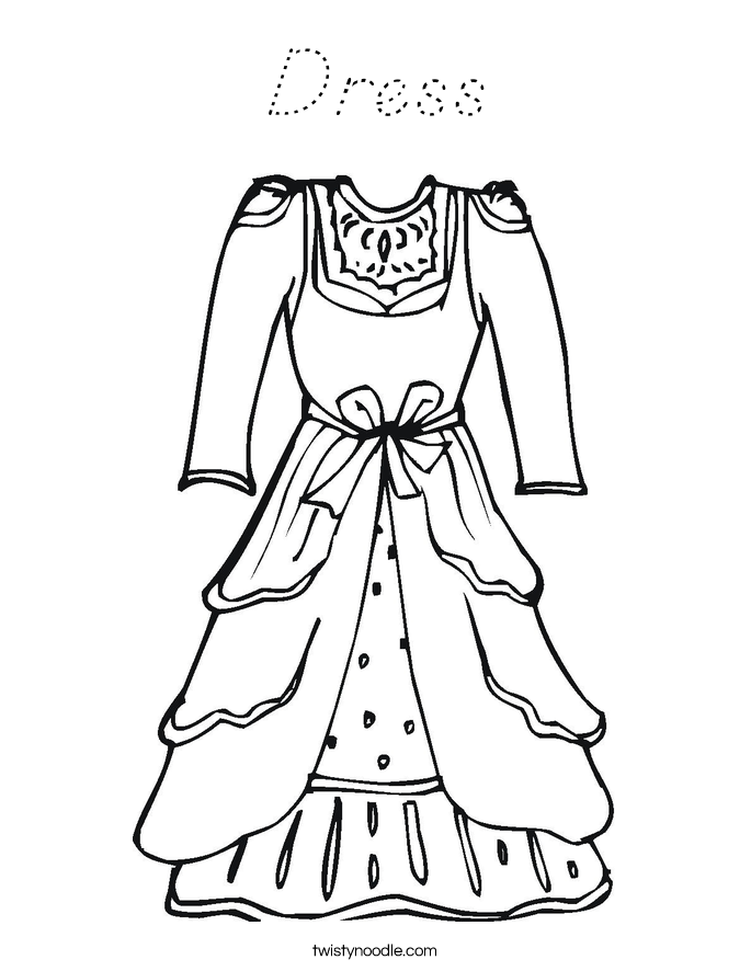 Dress Coloring Page