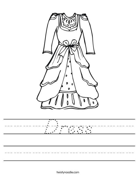 Vintage Dress Worksheet