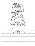 Dress Worksheet