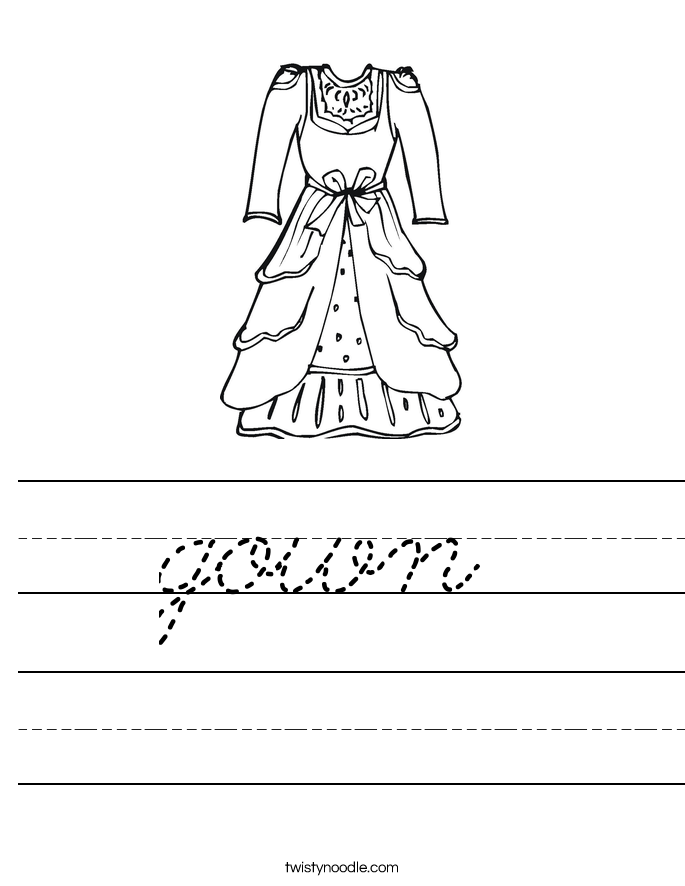 gown Worksheet