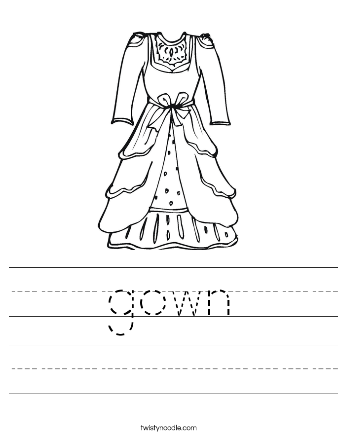 gown Worksheet