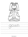 gown Worksheet