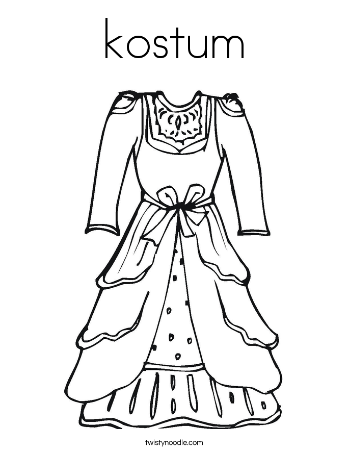 kostum Coloring Page