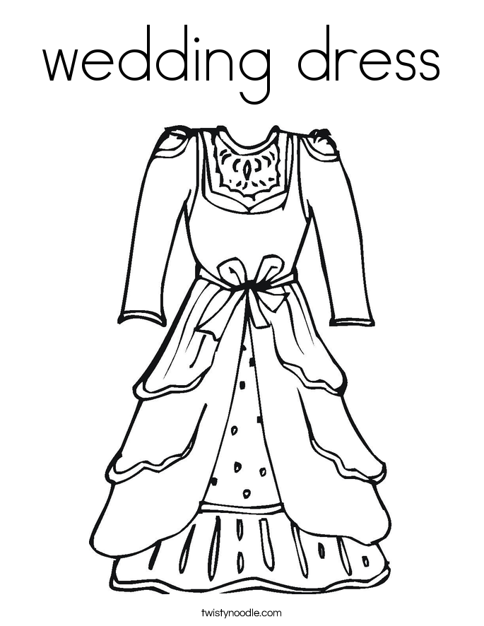 wedding dress Coloring Page