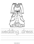 wedding dress Worksheet