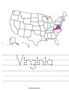 Virginia Handwriting Sheet