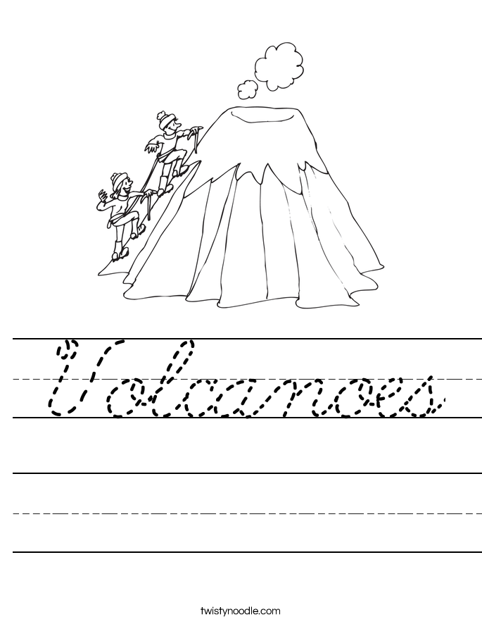 Volcanoes Worksheet